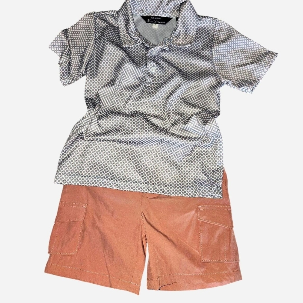Ben Sherman Gray Polo with Coral Shorts